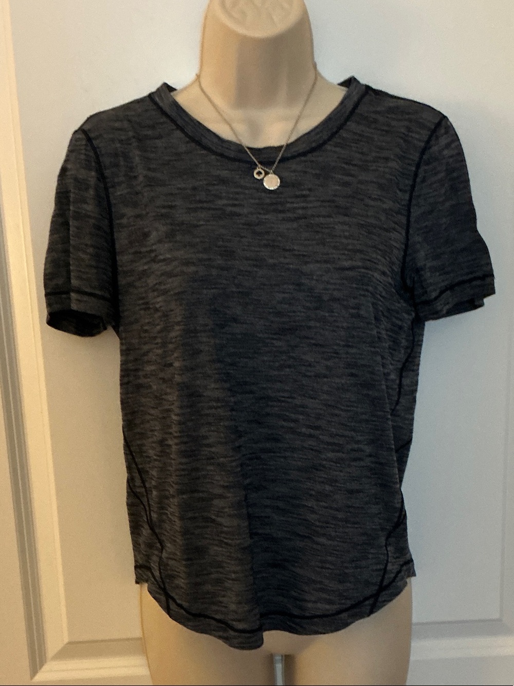 lululemon athletica Heathered Charcoal Short Sleeve Tee